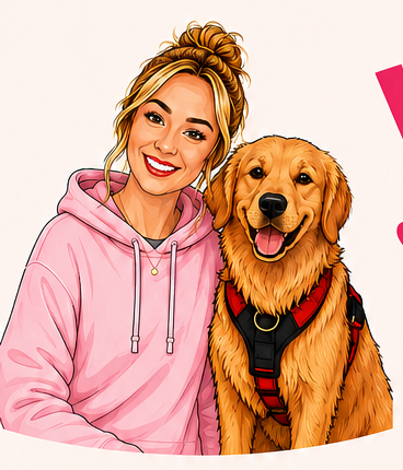 Walkies With Ashley illustrated logo